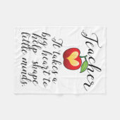 Big Heart hilft kleine Minds Lehrer zu gestalten Fleecedecke (Vorderseite (Horizontal))