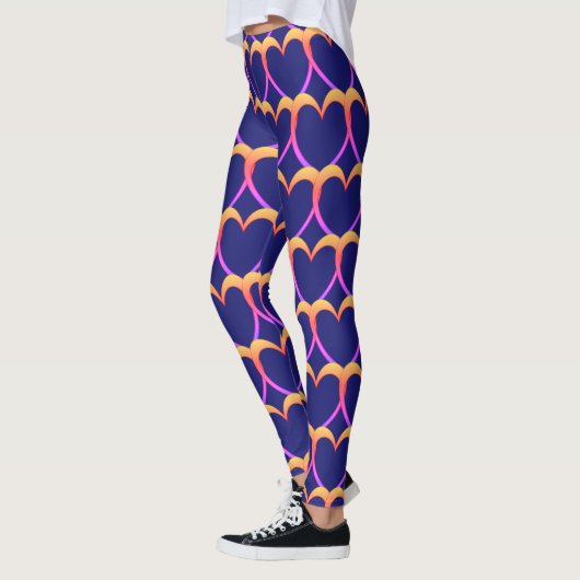 Big Heart Liebe Valentine Kompression Fit Leggings (Links)