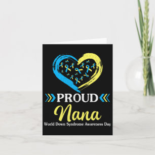 Big Heart Proud Nana Grandma World Down Syndrom A Karte