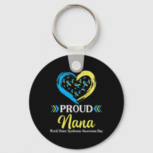 Big Heart Proud Nana Grandma World Down Syndrom A Schlüsselanhänger