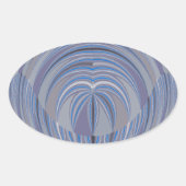 Big Heart Seamless Design Ovaler Aufkleber (Vorderseite)