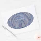 Big Heart Seamless Design Ovaler Aufkleber (Umschlag)