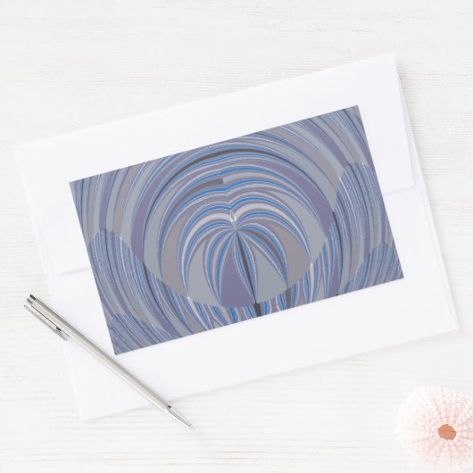 Big Heart Seamless Design Rechteckiger Aufkleber (Umschlag)