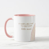 Big Heart Teacher Educator Boho Rainbow Tasse (Links)