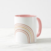 Big Heart Teacher Educator Boho Rainbow Tasse (VorderseiteRechts)