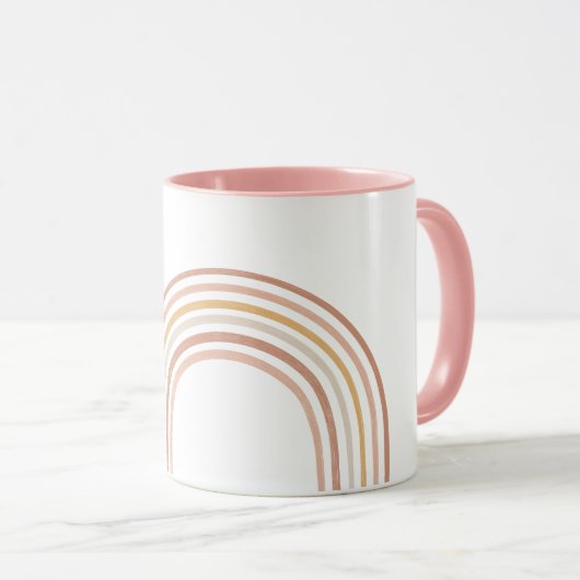 Big Heart Teacher Educator Boho Rainbow Tasse (VorderseiteRechts)