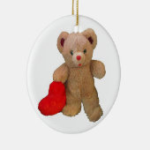 Big Heart Teddy Bear Keramik Ornament (Rechts)
