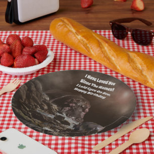 **"Big Heart, Tiny Liebe: Eine Riesenhippo-Zuneigu Pappteller