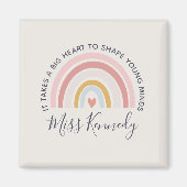 Big Heart to Shape Young Minds Teacher Magnet (Vorne)