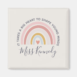 Big Heart to Shape Young Minds Teacher Magnet