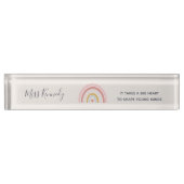 Big Heart to Shape Young Minds Teacher Namensplakette (Vorderseite)