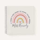 Big Heart to Shape Young Minds Teacher Notebook Notizblock (Vorderseite)