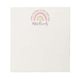 Big Heart to Shape Young Minds Teacher Notizblock