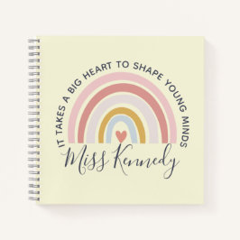 Big Heart zu formen junge Minds Lehrer rot pink Notizblock