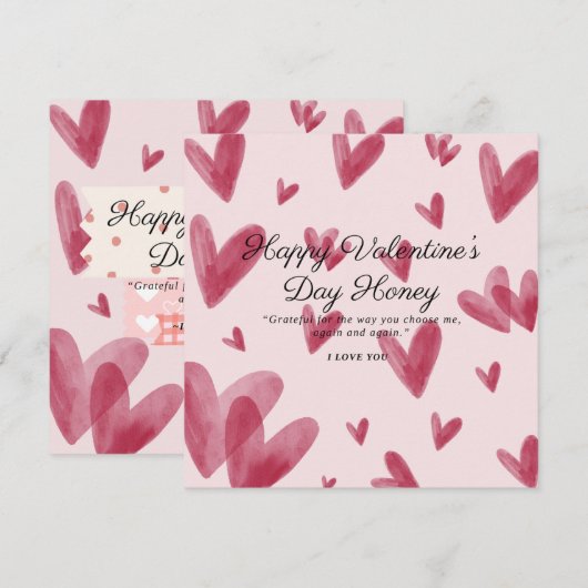 Big hearts Valentine Card (Vorne/Hinten)
