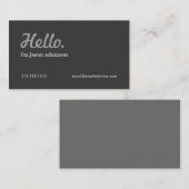 BIG HELLO EINFÜHRUNG Nr. 3 Visitenkarte (Vorne/Hinten)