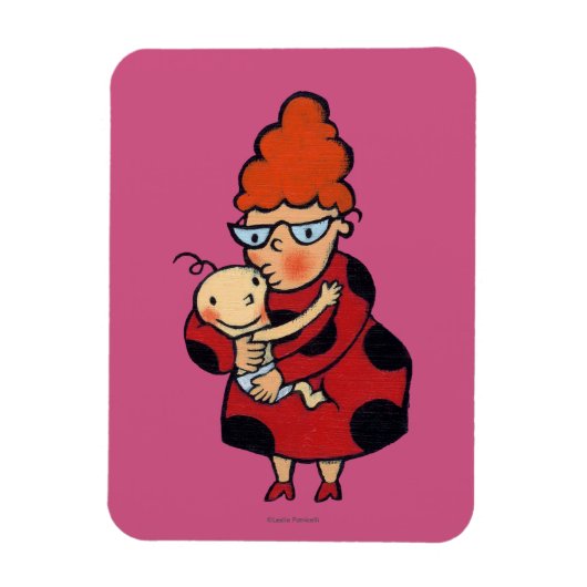 Big Hello Hugs von Auntie in Red Magnet (Vertikal)