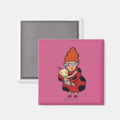 Big Hello Hugs von Auntie in Red Magnet (Vorderseite/Rückseite)