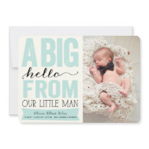 Big Hello von unserem kleinen Baby Foto Birth