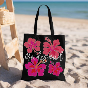 Big Hibiskus Blume Black Bridesmaid Tasche
