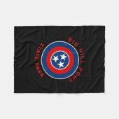 Big Hill Pond State Park Tennessee Flag Tn Vacatio Fleecedecke (Vorderseite (Horizontal))