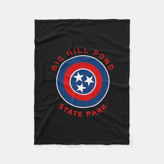Big Hill Pond State Park Tennessee Flag Tn Vacatio Fleecedecke (Vorderseite)