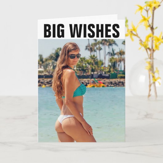 BIG HINTERN BIG BIRTHDAY WÜNSCHT GÜNSTIGE KARTEN F (Gelbe Blume)