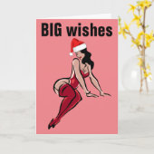 BIG HINTERN GIRL ART CHRISTMAS CARDS KARTE (Gelbe Blume)