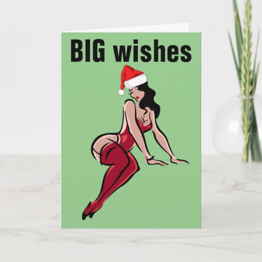 BIG HINTERN GIRL ART CHRISTMAS CARDS KARTE (Vorderseite)