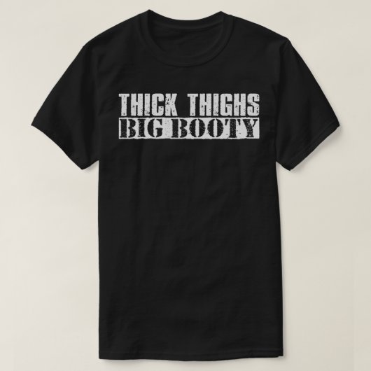 Big Hintern Vintager Weißtext T-Shirt (Design vorne)