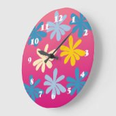 Big Hippie Blume Große Wanduhr (Winkel)