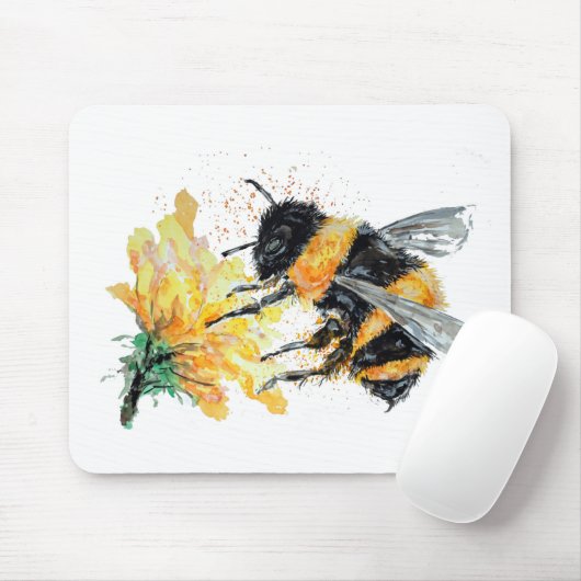 Big Honey Bee sammeln Pollen Mousepad (Mit Mouse)