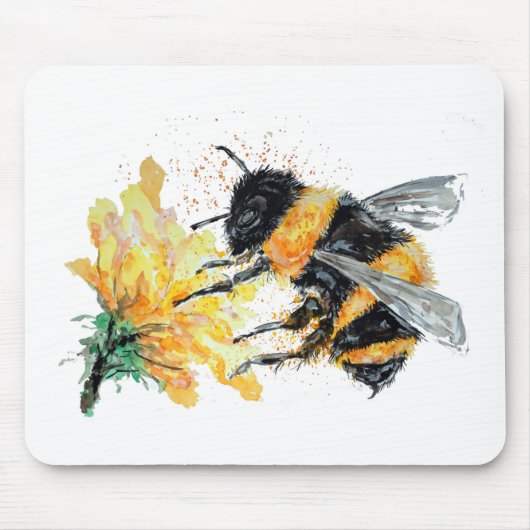 Big Honey Bee sammeln Pollen Mousepad (Vorne)