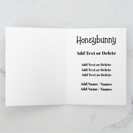 BIG HONEYBUNNY - Sehen Sie zurück! Karte (Innenseite)