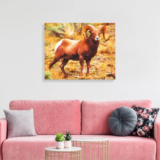 Big Horn Ram Leinwanddruck (Insitu (Wohnzimmer))
