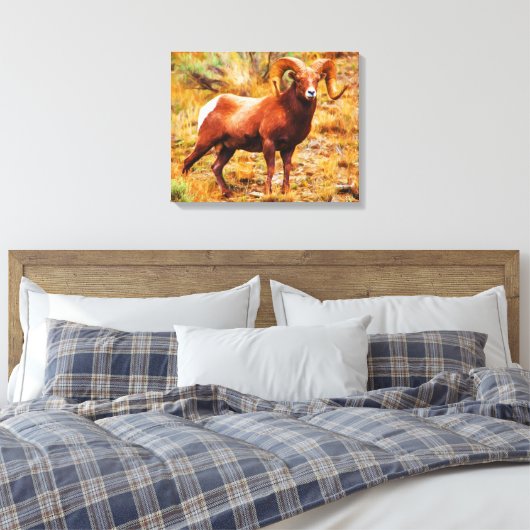 Big Horn Ram Leinwanddruck (Insitu (Schlafzimmer))