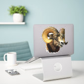 Big Horn Ram Mountain Sheep Aufkleber (Laptop auf Schreibtisch)