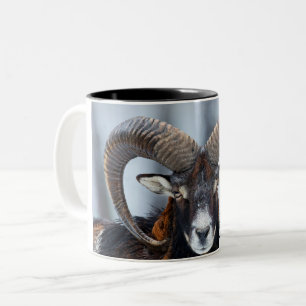 Big Horn Ram Sheep - Mouflon Zweifarbige Tasse