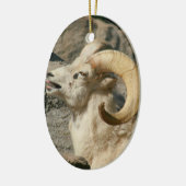 Big Horn Sheep Laghing Keramikornament (Links)
