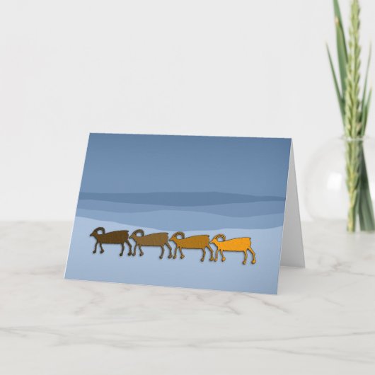 Big Horn Sheep Petroglyph Karte (Vorderseite)
