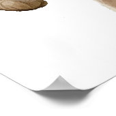 Big Horned Sheep Portrait Schwarz-weiß Poster (Ecke)