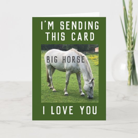 Big Horse I Liebe You Card Karte (Vorderseite)