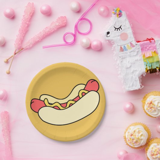 Big Hot Dog Paper-Teller Pappteller (Party)