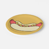 Big Hot Dog Paper-Teller Pappteller (Schrägansicht)