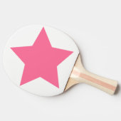 Big Hot Pink Star Tischtennis Schläger (Seitenansicht)