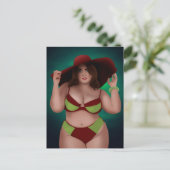 BIG HÜBSCH CHUBBY BBW ART FRAMAN BIKINI POSTCARDS POSTKARTE (Stehend Vorderseite)