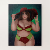 BIG HÜBSCH CHUBBY BBW FRAU BIKINI JIGSAW PUZZLE (Vertikal)