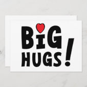 Big hug. Beterschapskaart of voor Valentijnsdag (Vorne/Hinten)