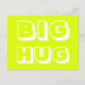 Big Hug, Chartreuse weiß Postkarte (Vorderseite)