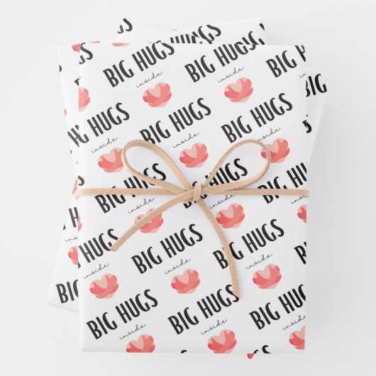 Big Hugs Inside Wrapping Paper Sheets Geschenkpapier Set (Beispiel)